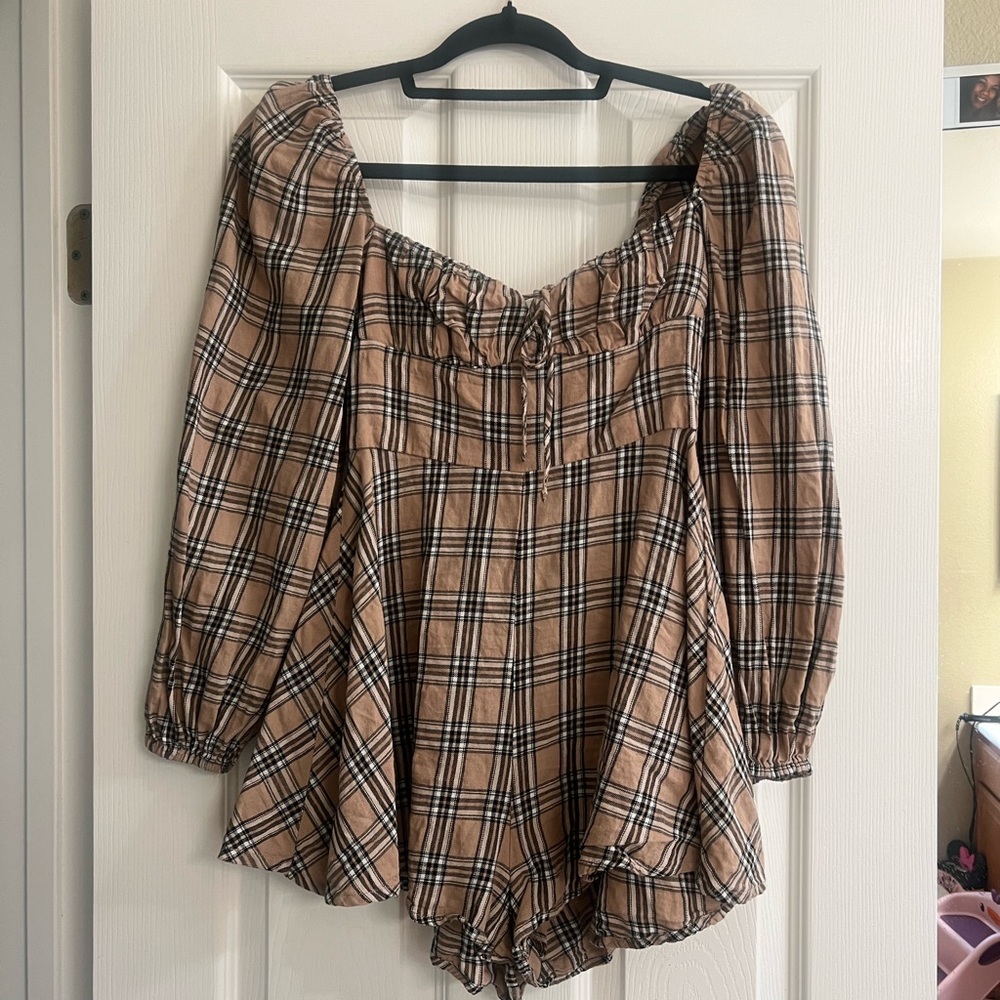 Princess Polly Plaid Romper